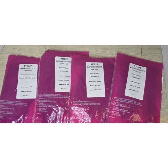 Lot Of New Silkies Microfiber Trouser Sock Packages 4 Total Packs Navy/Black - Picture 4 of 8